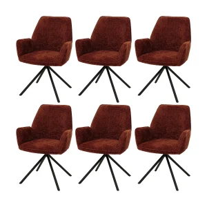 Eetkamerstoel MCW-G67 (set van 6), roestrood Eetkamerstoel MCW-G67 (set van 6), roestrood