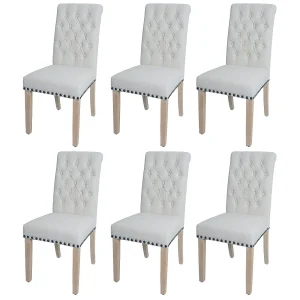 Eetkamerstoel MCW-O66 (set van 6),  wit