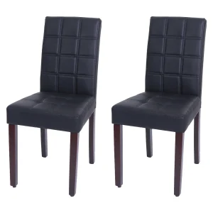 Eetkamerstoel MCW-O65c (set van 2),  zwart