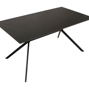 Eettafel MCW-O58,  zwart-goud