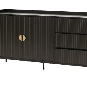 Dressoir MCW-O39, hout look zwart Dressoir MCW-O39, hout look zwart