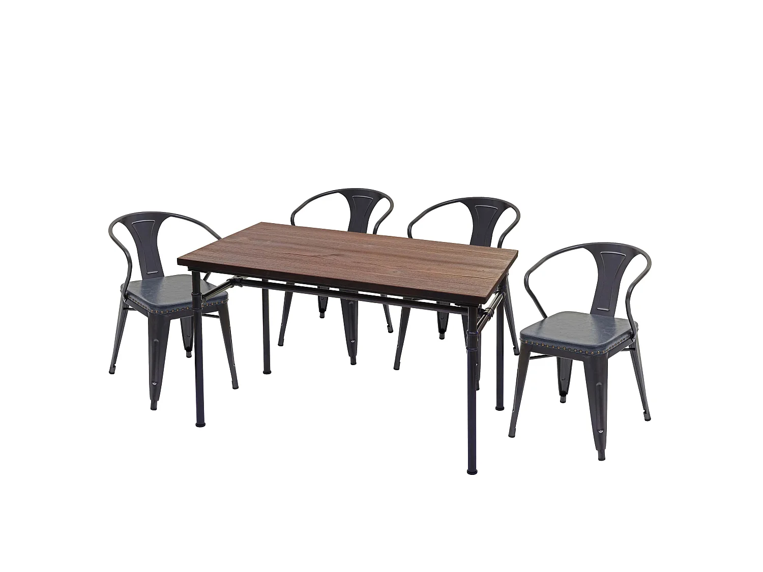 Eetkamer set MCW-H10 (5-delig), grijs