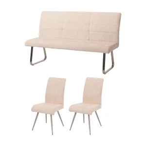 Eetkamer set MCW-G55 (3-delig),  crème