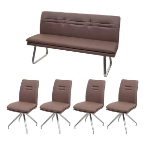 Eetkamer set MCW-H70,  bruin 160cm