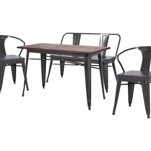 Eetkamer set MCW-H10 (4-delig),  grijs
