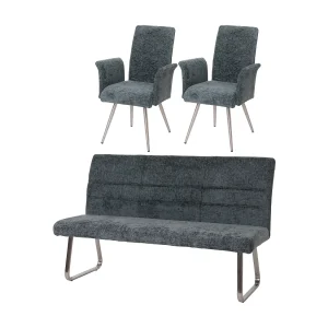 Eetkamer set MCW-G55 (3-delig),  blauwgroen