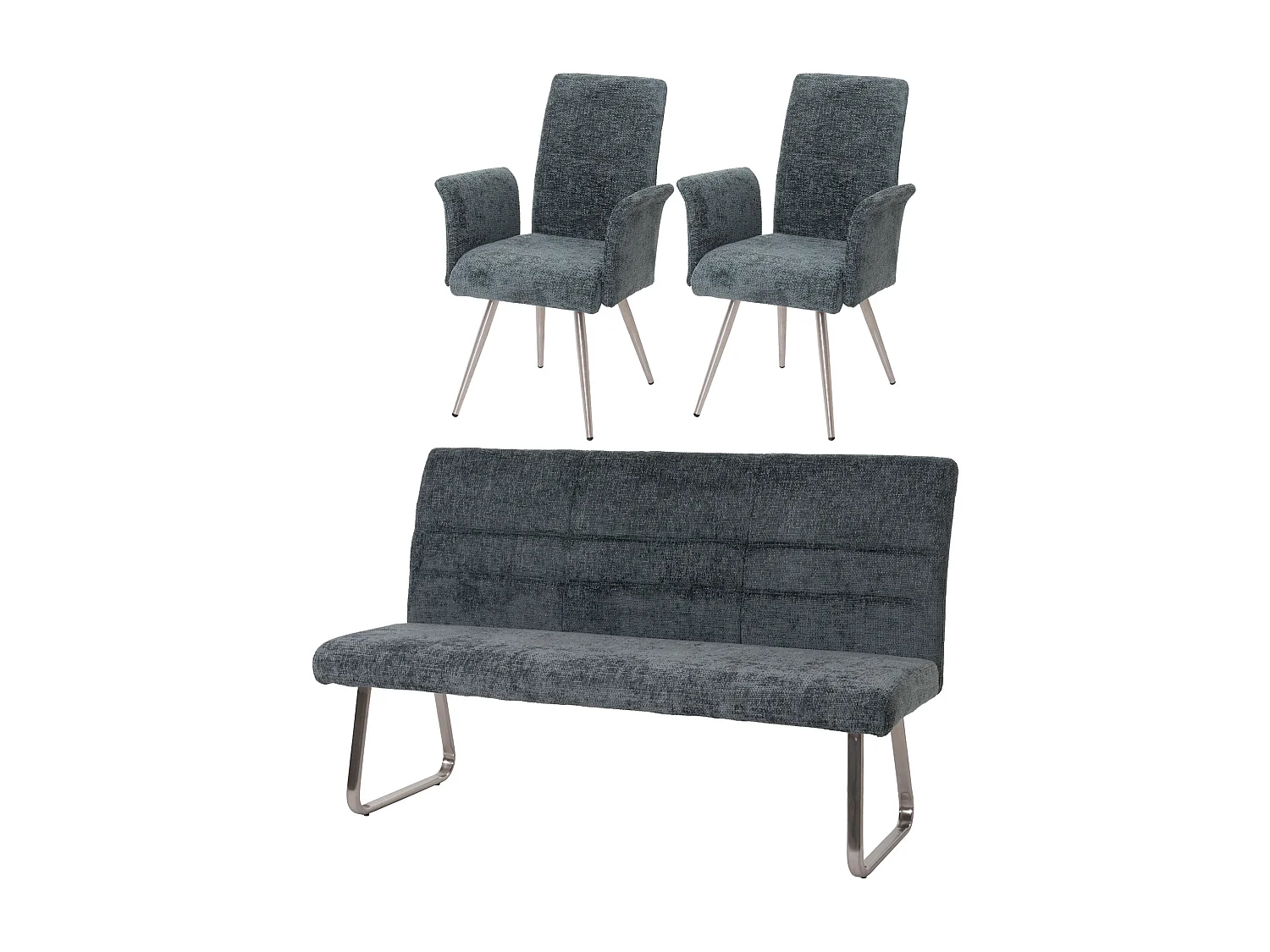 Eetkamer set MCW-G55 (3-delig), blauwgroen