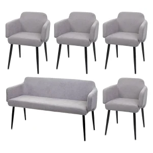 Eetkamerset MCW-L13 (5-delig), grijs Eetkamerset MCW-L13 (5-delig), grijs