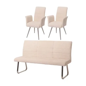 Eetkamer set MCW-G55 (3-delig),  crème