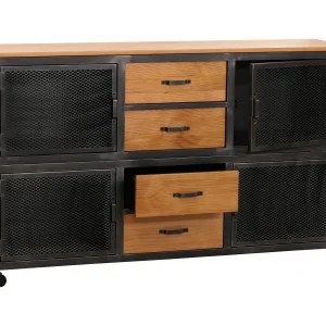 Dressoir MCW-N28, zwart, naturel Dressoir MCW-N28, zwart, naturel