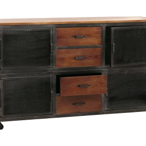Dressoir MCW-N28, zwart, bruin Dressoir MCW-N28, zwart, bruin