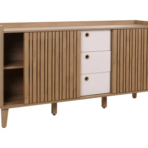 Dressoir MCW-M48, naturel, laden wit Dressoir MCW-M48, naturel, laden wit