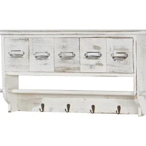 Garderobe MCW-C49, shabby look, wit Garderobe MCW-C49, shabby look, wit