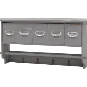 Garderobe MCW-C49, shabby look, grijs Garderobe MCW-C49, shabby look, grijs
