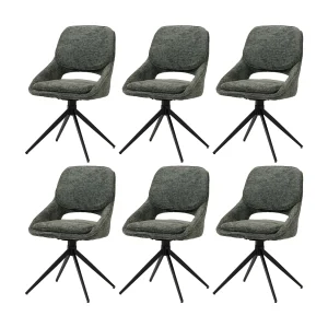 Eetkamerstoel MCW-N73 (set van 6), groen Eetkamerstoel MCW-N73 (set van 6), groen