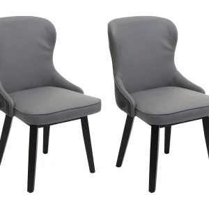 Eetkamerstoel MCW-M60 (set van 2), donkergrijs-lichtgrijs Eetkamerstoel MCW-M60 (set van 2), donkergrijs-lichtgrijs