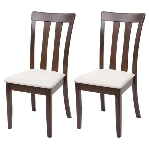 Eetkamerstoel MCW-G46 (set van 2), donker frame, beige Eetkamerstoel MCW-G46 (set van 2), donker frame, beige