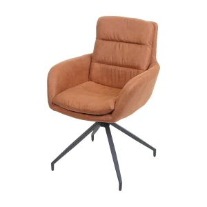 Eetkamerstoel MCW-K32, suède look bruin Eetkamerstoel MCW-K32, suède look bruin
