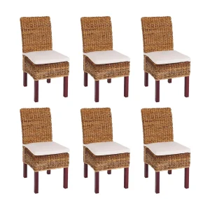 Eetkamerstoel Loiret (set van 6), licht, met kussen Eetkamerstoel Loiret (set van 6), licht, met kussen