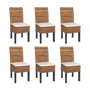 Eetkamerstoel Loiret (set van 6), donker, met kussen Eetkamerstoel Loiret (set van 6), donker, met kussen