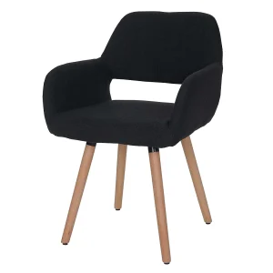 Eetkamerstoel MCW-A50 II, textiel, zwart-grijs, lichte poten Eetkamerstoel MCW-A50 II, textiel, zwart-grijs, lichte poten