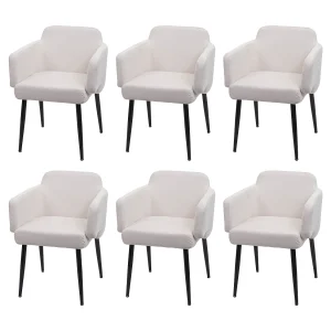 Eetkamerstoel MCW-L13 (set van 6), crème-wit Eetkamerstoel MCW-L13 (set van 6), crème-wit