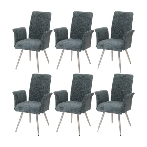 Eetkamerstoel MCW-G55 (set van 6), blauwgroen Eetkamerstoel MCW-G55 (set van 6), blauwgroen