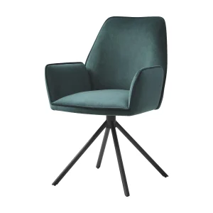 Eetkamerstoel MCW-G67, groen, poten zwart Eetkamerstoel MCW-G67, groen, poten zwart