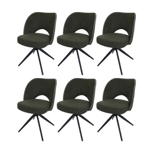 Eetkamerstoel MCW-N72 (set van 6), groen Eetkamerstoel MCW-N72 (set van 6), groen