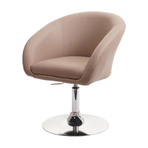 Eetkamerstoel MCW-F19, kunstleer taupe Eetkamerstoel MCW-F19, kunstleer taupe