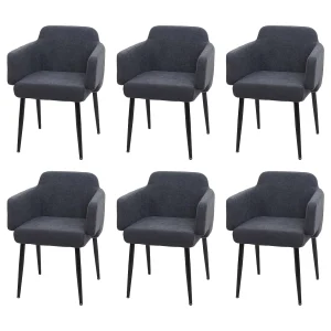 Eetkamerstoel MCW-L13 (set van 6), antraciet Eetkamerstoel MCW-L13 (set van 6), antraciet
