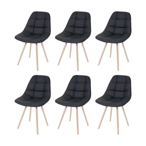 Eetkamerstoel MCW-A60 I (set van 6), kunstleer zwart Eetkamerstoel MCW-A60 I (set van 6), kunstleer zwart