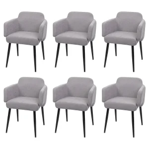 Eetkamerstoel MCW-L13 (set van 6), grijs Eetkamerstoel MCW-L13 (set van 6), grijs