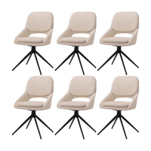 Eetkamerstoel MCW-N73 (set van 6), crème-beige Eetkamerstoel MCW-N73 (set van 6), crème-beige