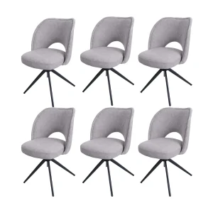 Eetkamerstoel MCW-N72 (set van 6), lichtgrijs Eetkamerstoel MCW-N72 (set van 6), lichtgrijs