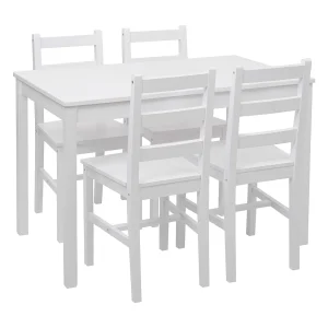Eetkamer set MCW-F77 (5-delig),  wit