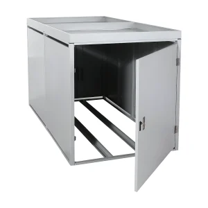 Fietsenstalling voor 2 fietsen MCW-L56b, lichtgrijs Fietsenstalling voor 2 fietsen MCW-L56b, lichtgrijs