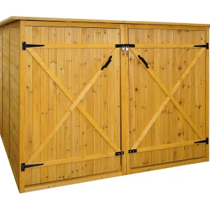 Fietsenstalling voor 2 fietsen MCW-H60, bruin Fietsenstalling voor 2 fietsen MCW-H60, bruin