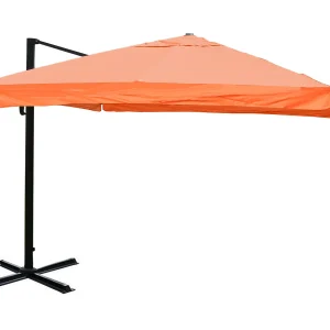 Draaibare zweefparasol MCW-A96 II, Flap, terracotta zonder voet Draaibare zweefparasol MCW-A96 II, Flap, terracotta zonder voet