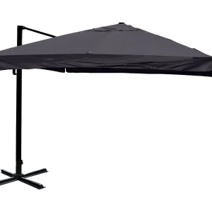 Draaibare zweefparasol MCW-A96 II, Flap, antraciet zonder voet, draaibaar Draaibare zweefparasol MCW-A96 II, Flap, antraciet zonder voet, draaibaar