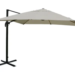 Draaibare zweefparasol MCW-A96 II, crèmegrijs zonder voet Draaibare zweefparasol MCW-A96 II, crèmegrijs zonder voet