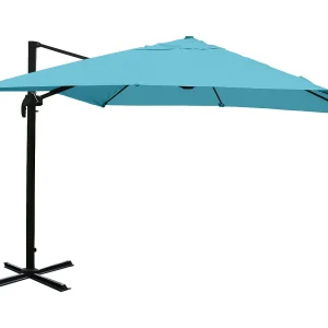 Draaibare zweefparasol MCW-A96 II, turquoise zonder voet, draaibaar Draaibare zweefparasol MCW-A96 II, turquoise zonder voet, draaibaar