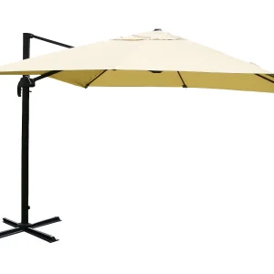 Draaibare zweefparasol MCW-A96 III, crème zonder voet, draaibaar Draaibare zweefparasol MCW-A96 III, crème zonder voet, draaibaar