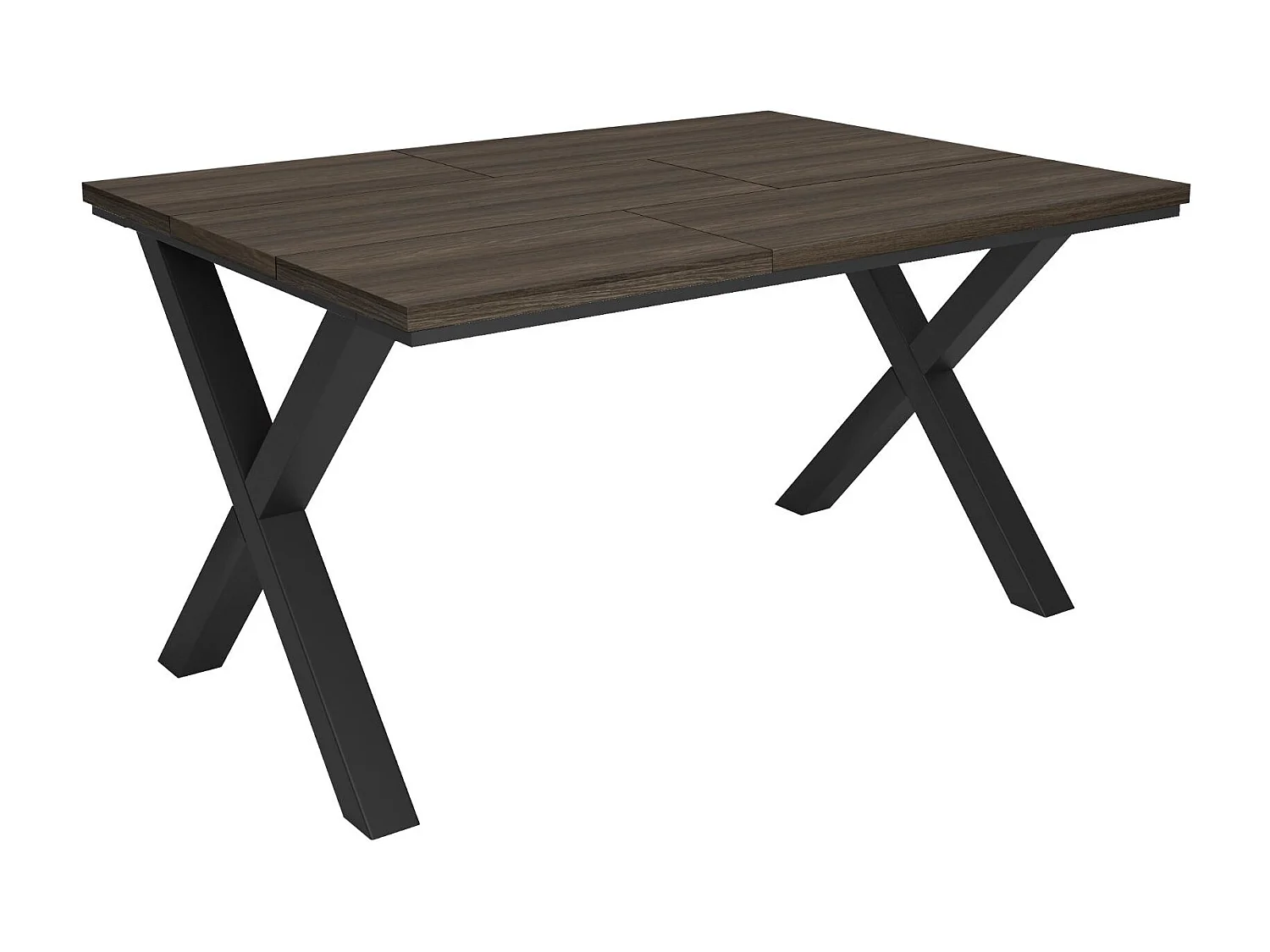 Eettafel, 140x90x74cm, Voor 6 personen, Dining Table, Donkere eik