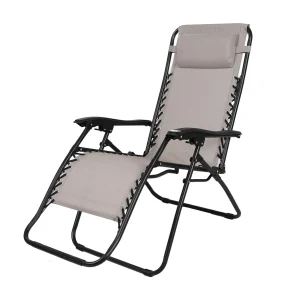 Fauteuil relax d'extérieur – 90x108x64 cm – Taupe – Confort et élégance