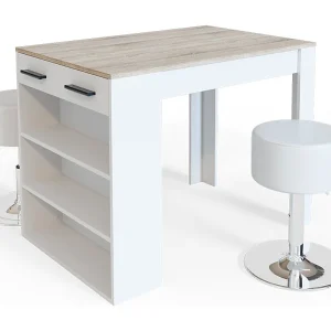 Eettafel set sonoma/wit 67x100x77.5 repose Eettafel set sonoma/wit 67x100x77.5 repose