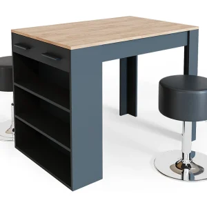 Eettafel set antraciet/gouden eik 67x100x77.5 repose Eettafel set antraciet/gouden eik 67x100x77.5 repose
