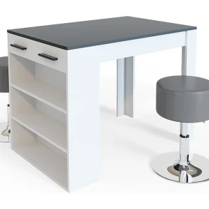 Eettafel set antraciet/wit 67x100x77.5 repose Eettafel set antraciet/wit 67x100x77.5 repose