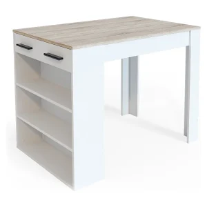 Eetkamertafel sonoma/wit 67x100x77.5 repose Eetkamertafel sonoma/wit 67x100x77.5 repose