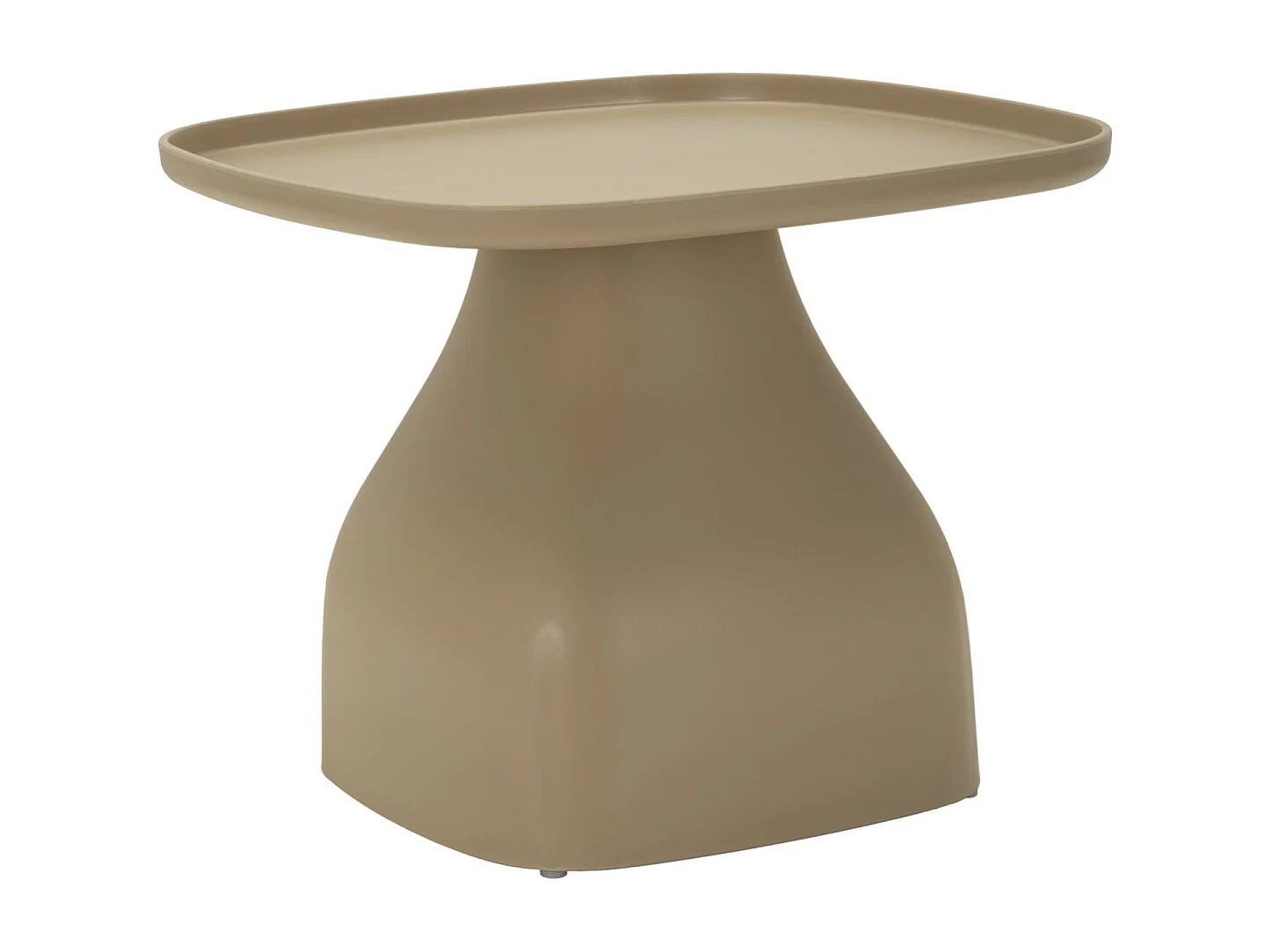 Duifgrijze kunststof tafel 48x48x38 cm